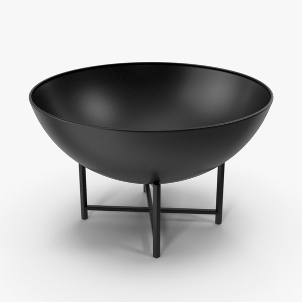 3D Iron Fire Bowl