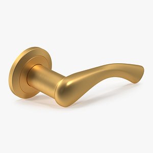 Gold Arc Door Handles 3D model