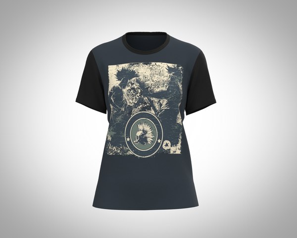 Ladies print T-shirt 3D