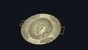 3D model old meat tray