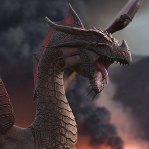 Mythical Dragon Creature Flying model