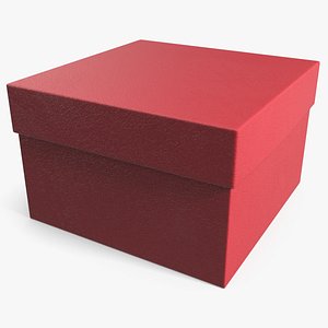 Leather Watch Storage Case Square Red 3D model