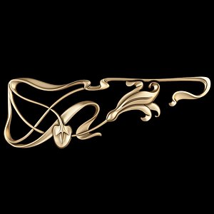 3D art nouveau decor model