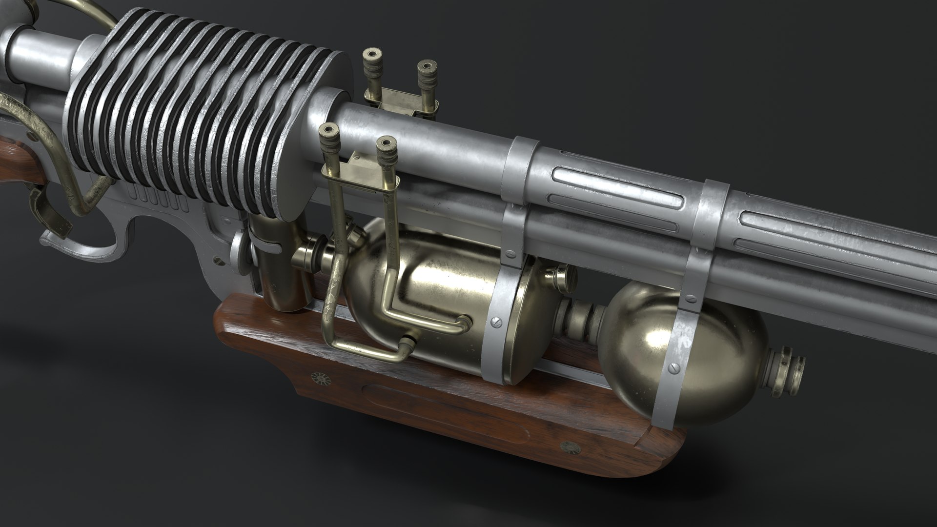 Steampunk Rifle 3D Model - TurboSquid 2355049