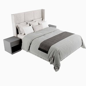 3D model double-bed-3d-model-blender-fbx 3D model