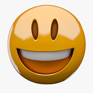 emoji grinning face big 3D