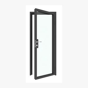 Office door made of aluminum and glass 1