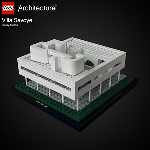 3d model lego villa savoye le corbusier