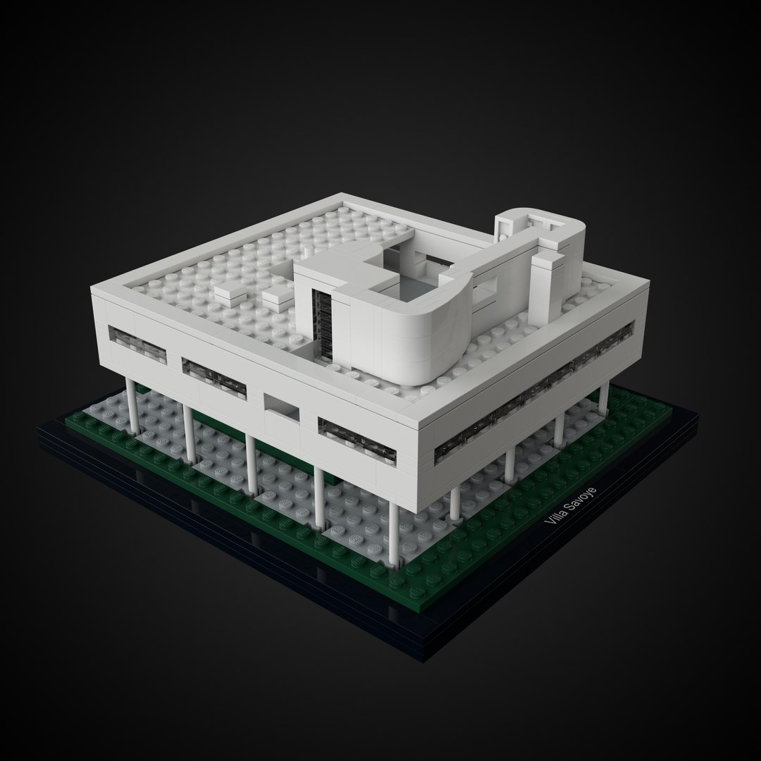 3d model villa savoye le corbusier