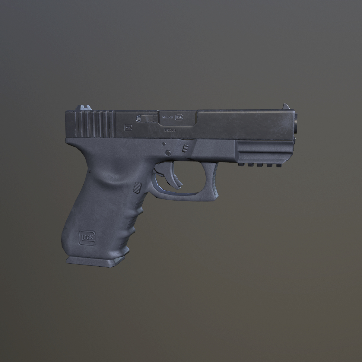 3d model of gun glock 21