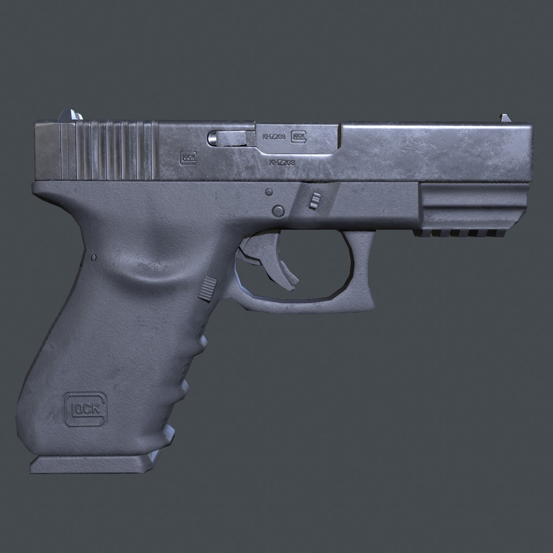 3d model of gun glock 21