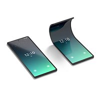 Animated Flexible Phone - twisted smartphone with cyclic animation of the display curling