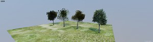 3D low poly trees
