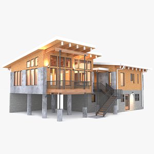 3D model modern house style