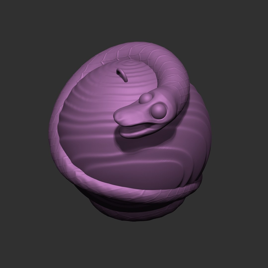 Snake On A Sphere 3D Model - TurboSquid 2319082