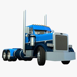 pete 388 daycab 3d model