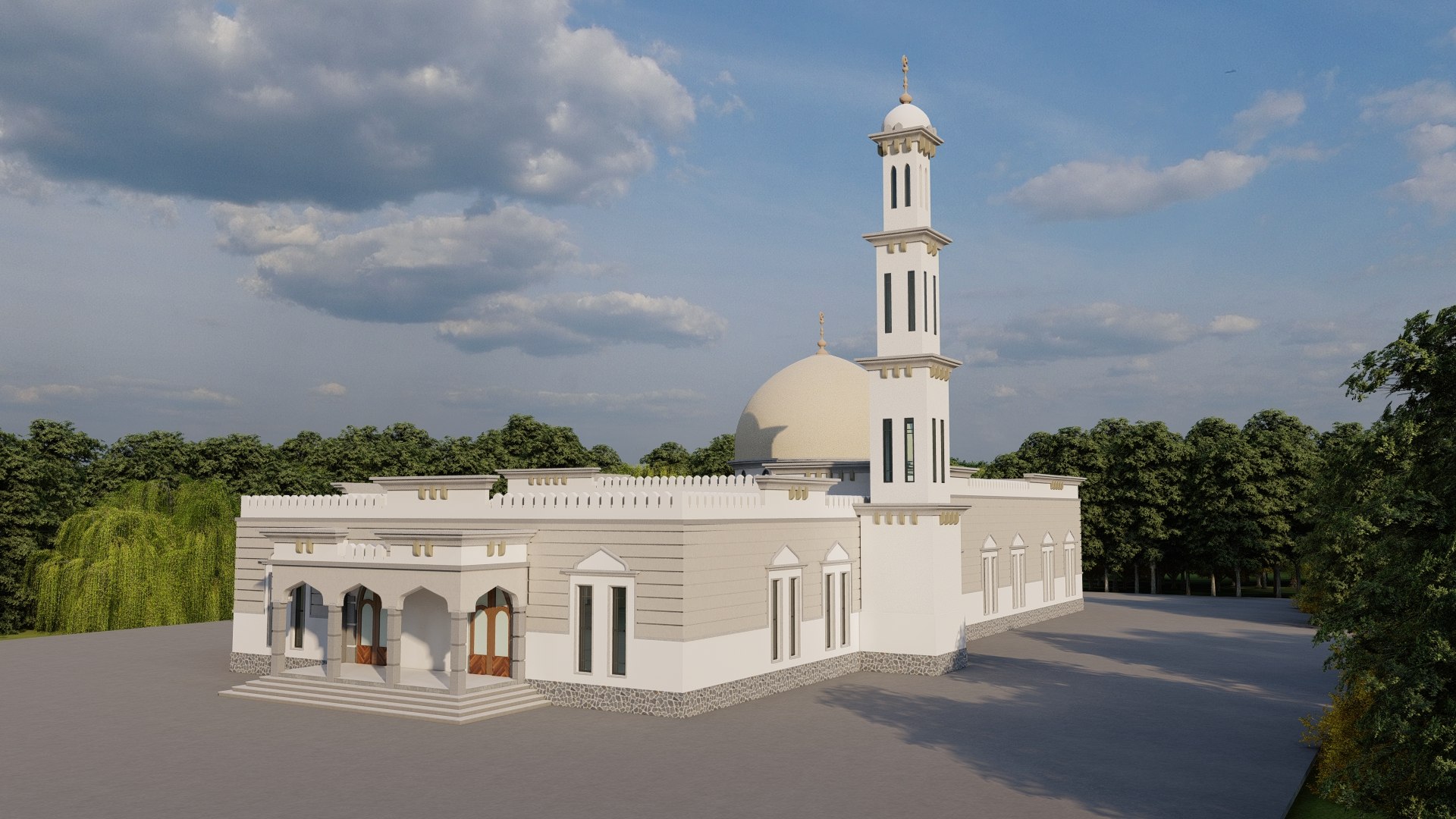 Mosque Design 3D Model - TurboSquid 2127064