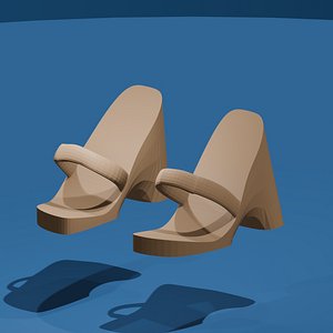 Stylized High Heel Sandals for 3D Printed Female Figures STL Accessory 3D model