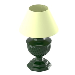 old-style lamp beige lampshade 3d model