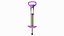 Pogo Stick with Visible Spring