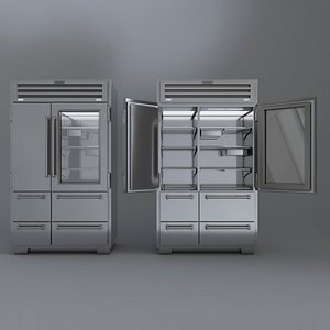 3D freezer refrigerator model