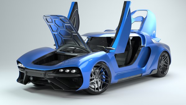 modelo 3d Concept Car + Chassis - TurboSquid 1243451