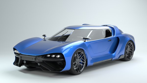 modelo 3d Concept Car + Chassis - TurboSquid 1243451