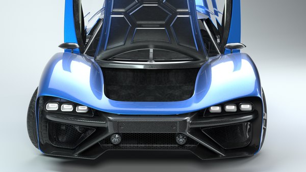 modelo 3d Concept Car + Chassis - TurboSquid 1243451