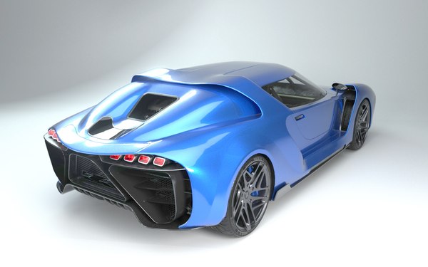 modelo 3d Concept Car + Chassis - TurboSquid 1243451