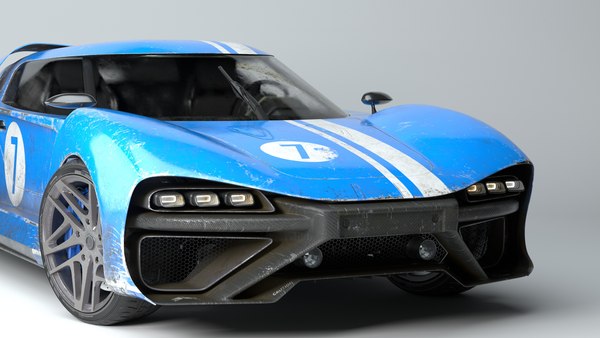 modelo 3d Concept Car + Chassis - TurboSquid 1243451