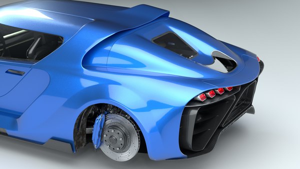 modelo 3d Concept Car + Chassis - TurboSquid 1243451