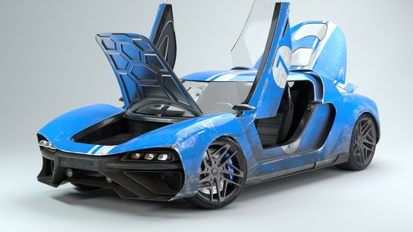 modelo 3d Concept Car + Chassis - TurboSquid 1243451