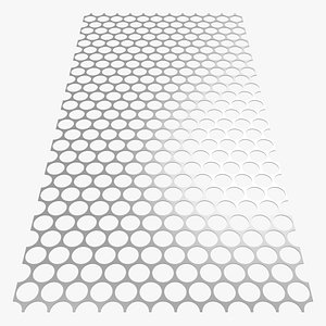 Perforated panel in 60 degree staggered pattern