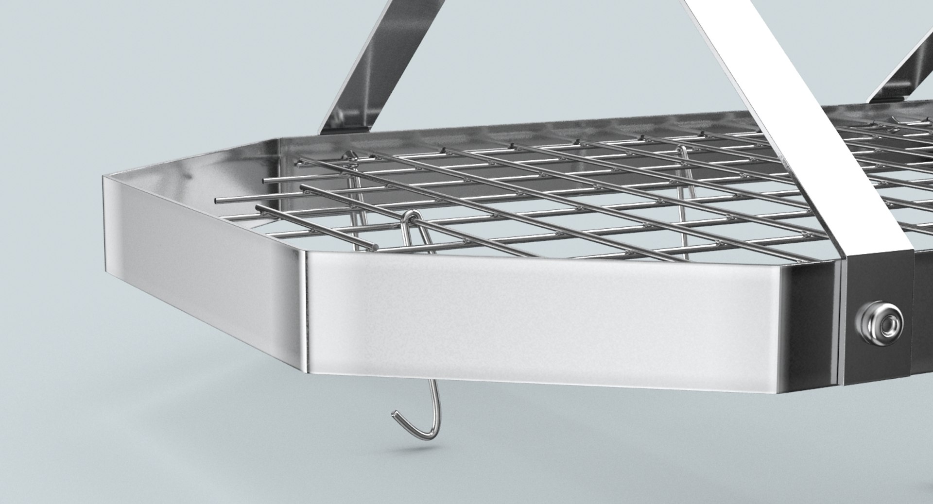 3D Model Kitchen-pan-rack-02---rack - TurboSquid 1315201