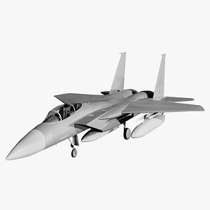 Modern Fighter Jet F-15 two seater 3D model