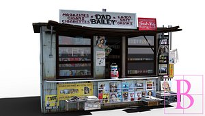 3d model newsstand