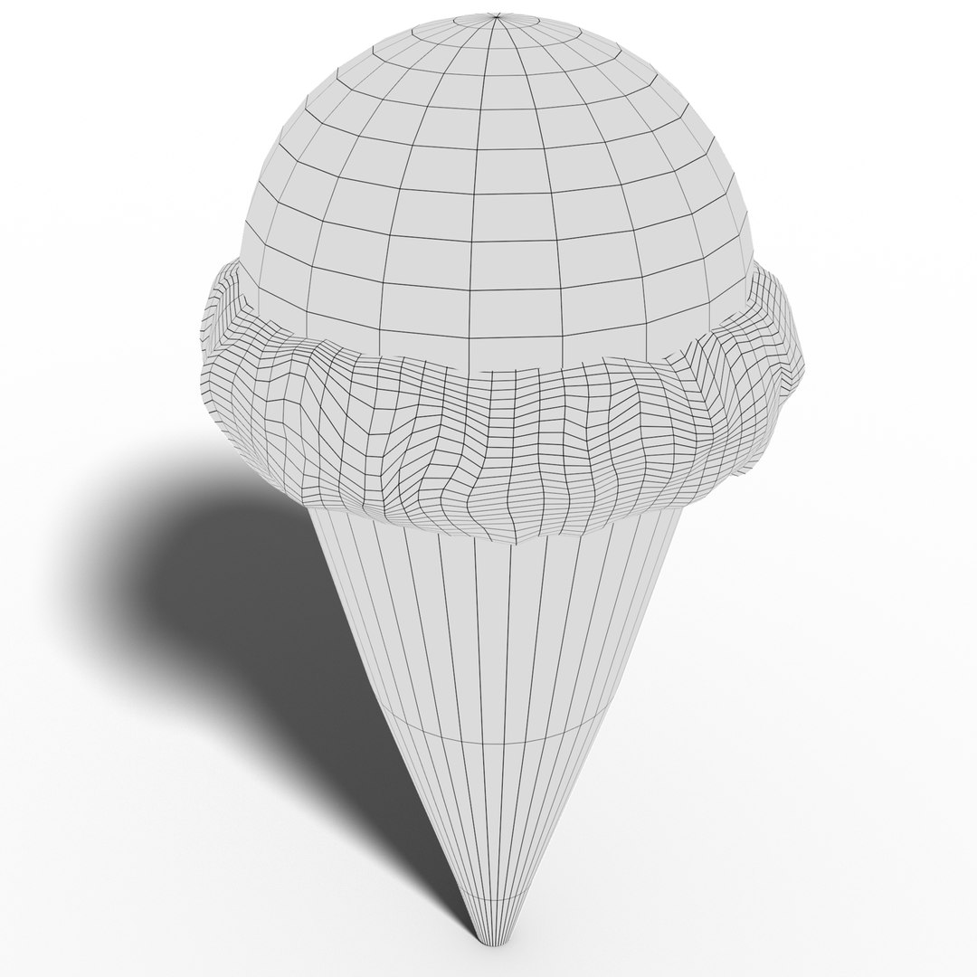 3D Ice Cream Cone Chocolate - TurboSquid 2087436