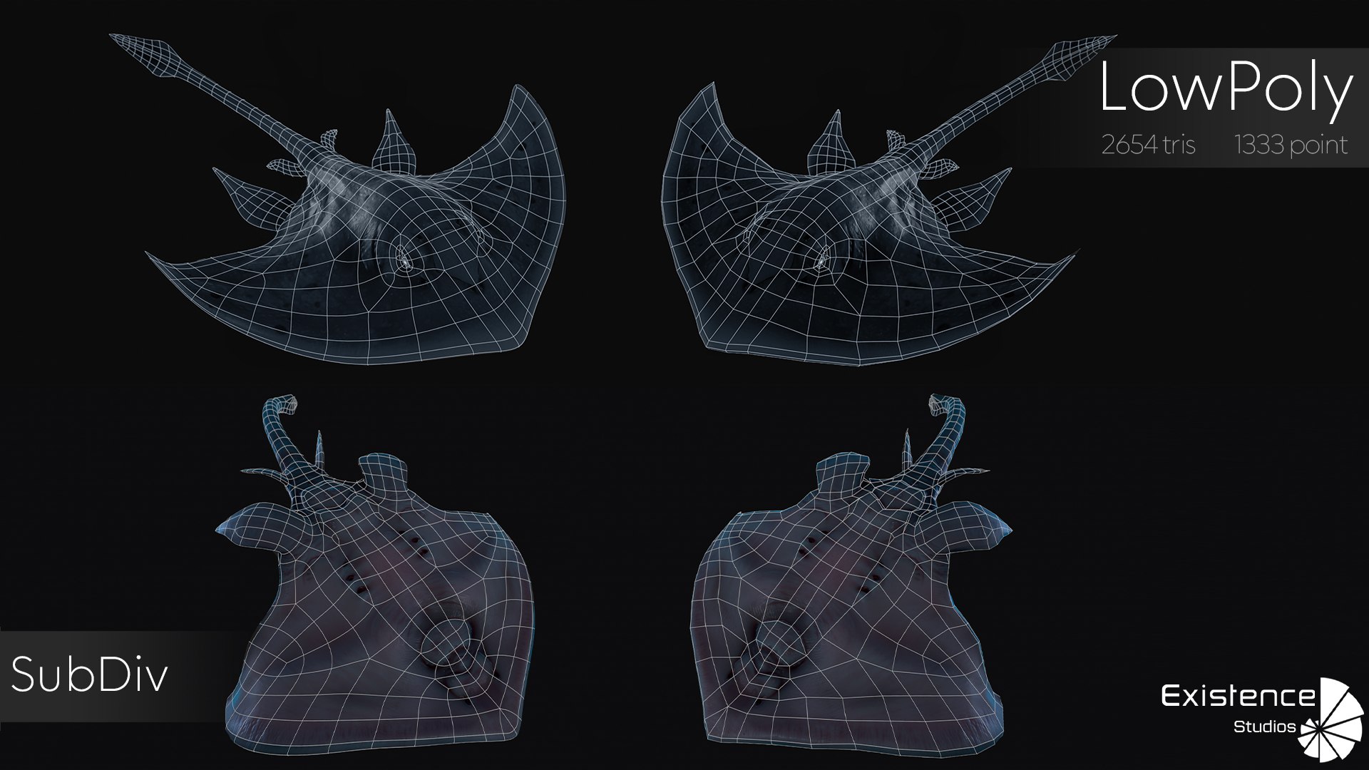 Stingray lowpoly Art 3D https://p.turbosquid.com/ts-thumb/LZ/ASnRle/AD/4/jpg/1676879508/1920x1080/fit_q87/d223d106bbeceb67042ba95e220a7b531e6e12bd/4.jpg