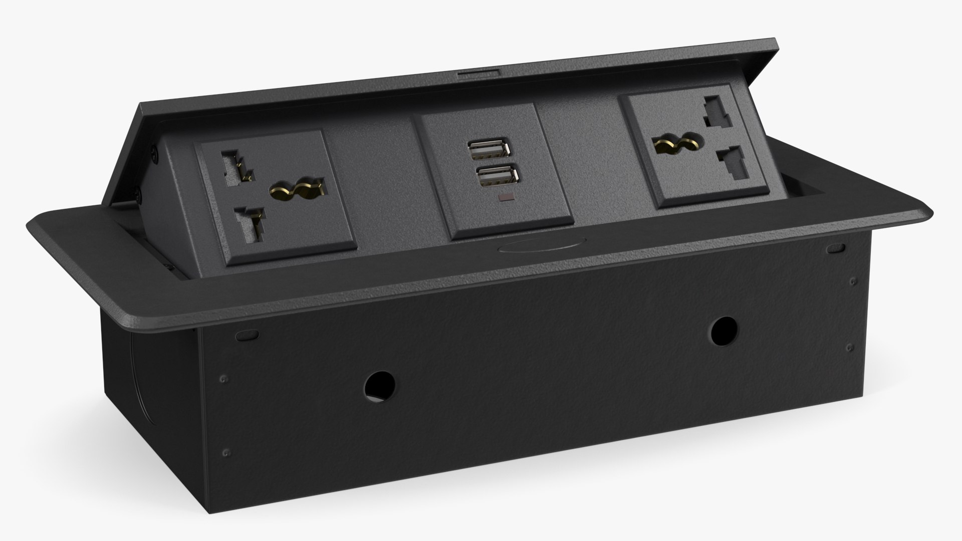 Connection Box Tabletop Universal Socket USB Charger Black model https://p.turbosquid.com/ts-thumb/LZ/Aob5s6/Fw/connectionboxtabletopuniversalsocketusbchargerblack3dsmodel004/jpg/1654002046/1920x1080/fit_q87/2f37aec9f0b998edefe8aefbcf19b07df2a15d6e/connectionboxtabletopuniversalsocketusbchargerblack3dsmodel004.jpg