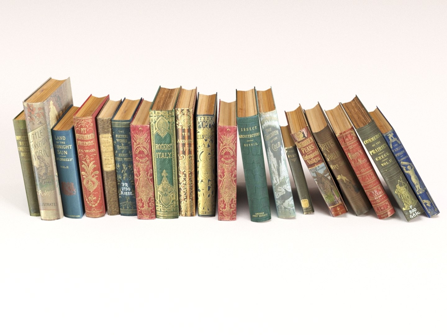 3D Book Set Model - TurboSquid 1340384