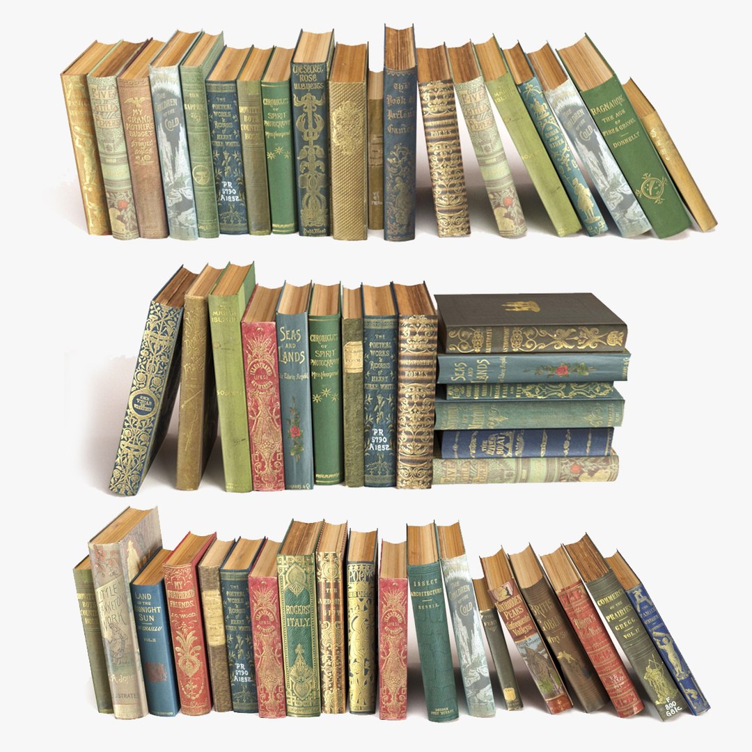 3D Book Set Model - TurboSquid 1340384