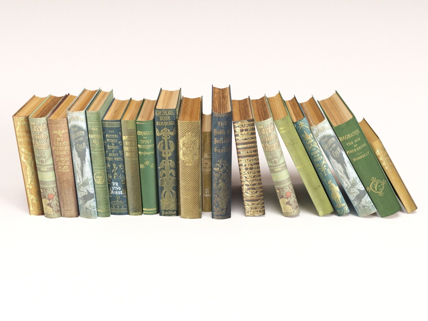 3D Book Set Model - TurboSquid 1340384