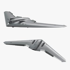 3D model Sentinel RQ 170 Flying Wing Drone Gray Rigged for Maya