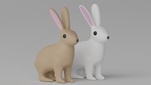 3D model Cartoon Cute Bunny Rabbit
