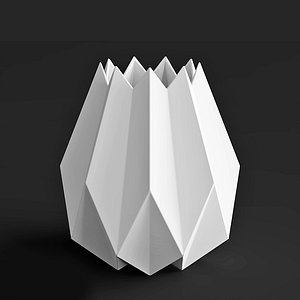MENU FOLDED VASE TALL WHITE