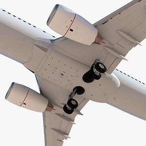 commercial airplane 3D model