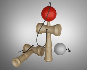 3D model kendama