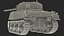 3D Combat M4 Sherman Tank Rigged for Cinema 4D