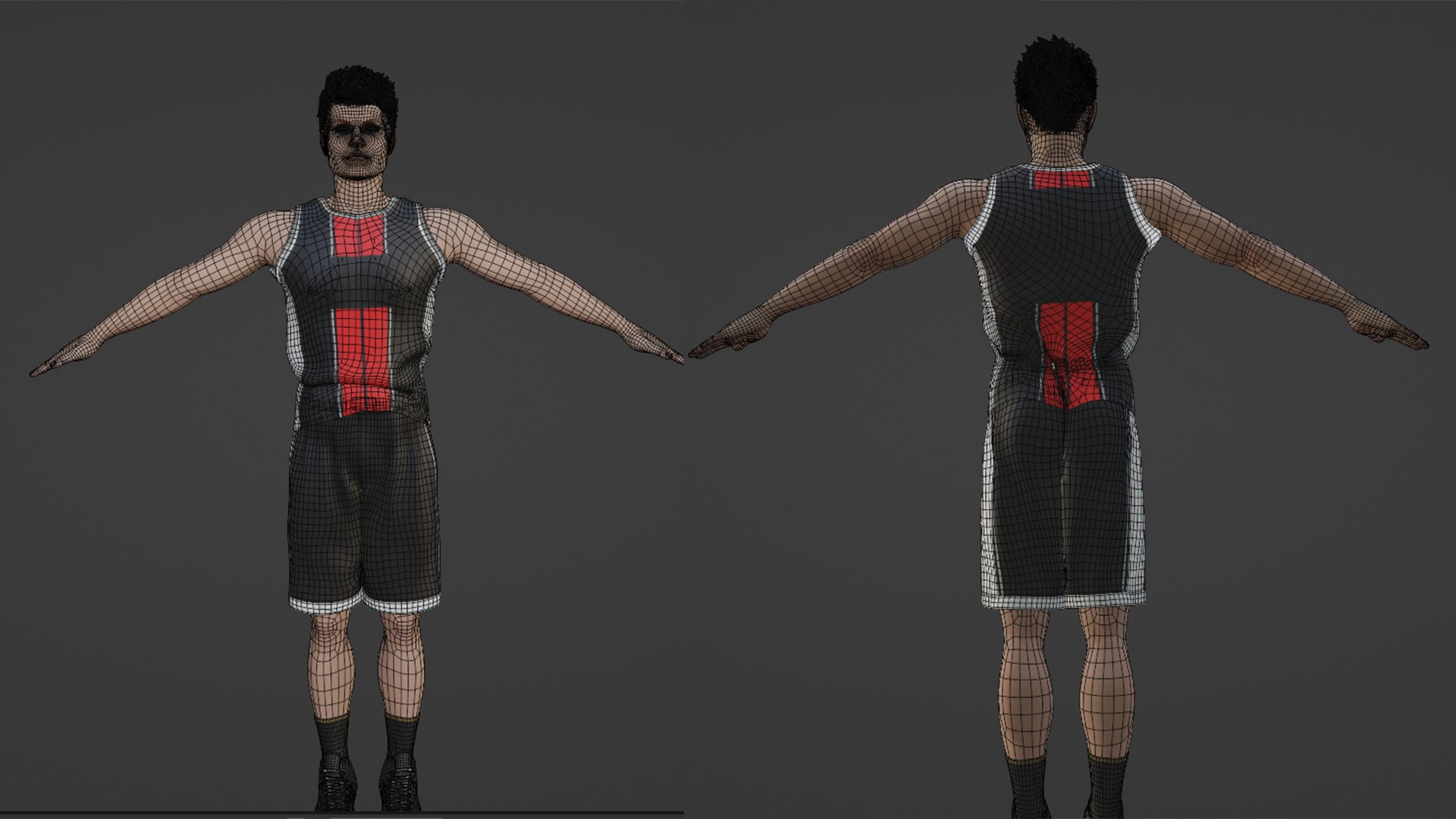 3D Realistic Rigged Basketball Player Man Character 3D Model ...