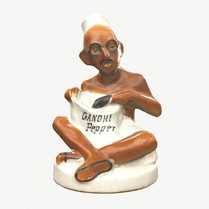 3D model shaker sculpture gandhi